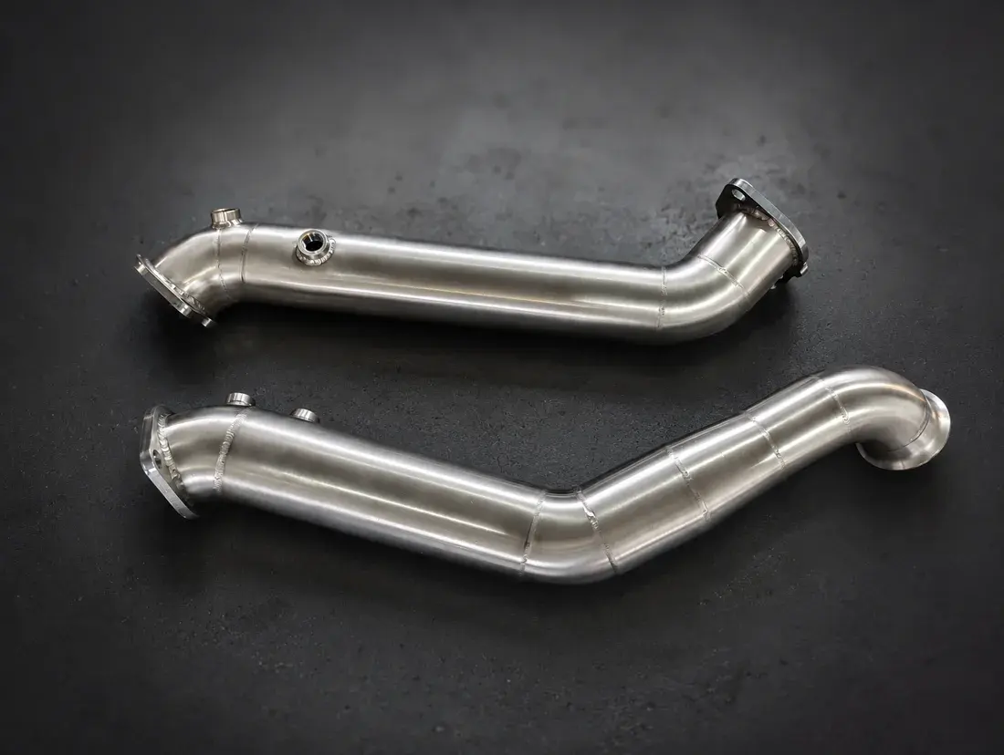 Finished performance downpipes
