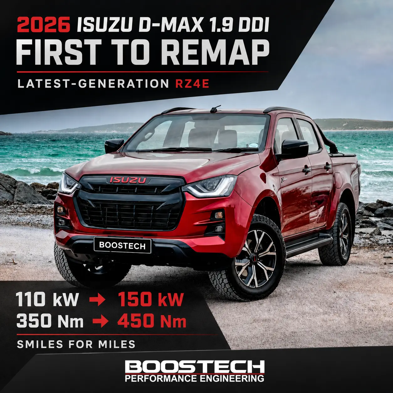 Boostech 2026 Isuzu D-Max 1.9 Ddi remap specifications