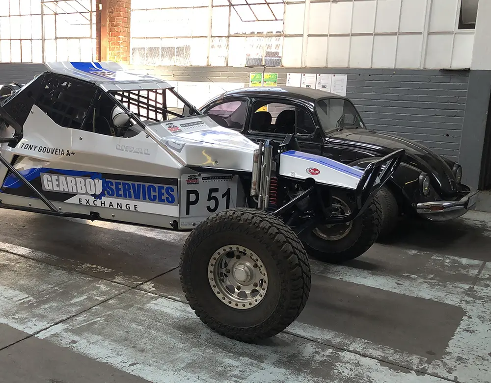 Off-road racing vehicle inside the Viper Performance workshop